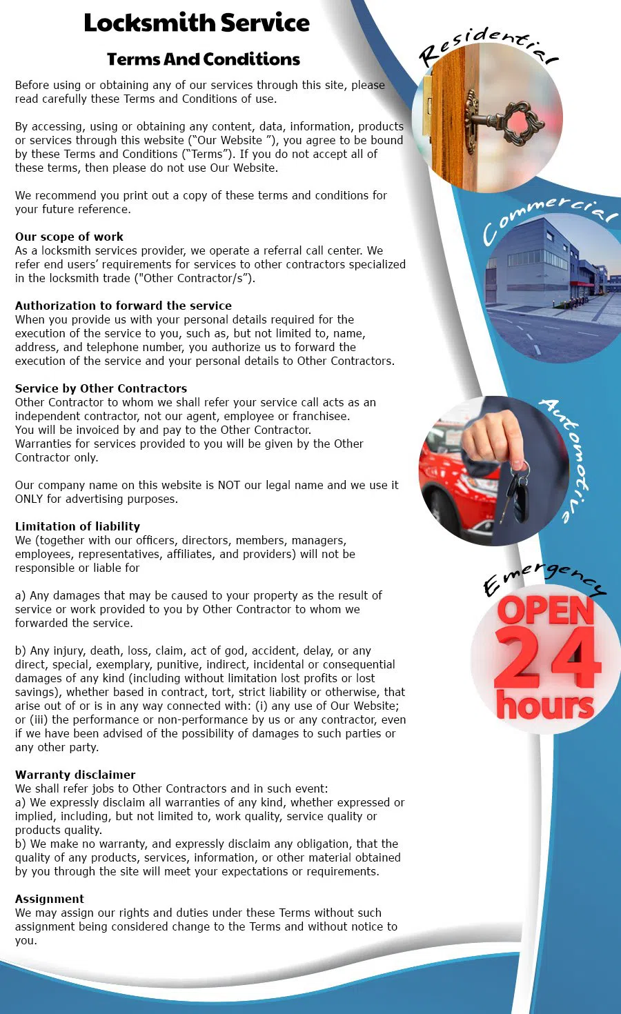 Community Locksmith Store South Windsor, CT 860-261-9295 - terms-ls